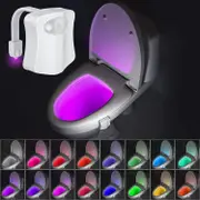 16 Colors Night Light - Toilet Night Light, Automatic Motion Sensor Light for Bathroom Washroom, Glow Bowl Night Light Fit for Any Toilet (Multi-Color