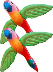 Inflatable Parrot - 2 x Inflatable Parrot Toy, Pirate Costume Accessories, Pool Party Decoration, Inflatable Animal Toy for Inflating, Pool Accessories for Photo Booths, Party Gifts