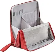 [Generic] Doresty Makeup Bag, Doresty Standing Makeup Bag, Portable, Large Capacity Waterproof Multifunctional Make Up Bags with Compartments (Red)