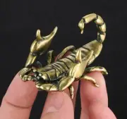 Brass Scorpion Pen Holder Figurine Small Animal Statue Table Home Decoration Toy