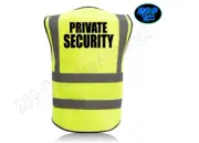 Private Security Safety Vest Hi-Vis 2"Reflective Zipper W/Pockets +Radio Holster