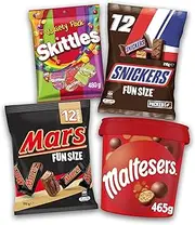Mixed Chocolate Lollies Sharepack & Bucket Bundle: Maltesers, Snickers, Mars, Skittles