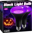 Black Light Bulbs, LED Black Flood Light Bulb for Glow in the Dark, 12W Blacklig