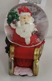 Santa Claus Red Christmas Sleigh Snow Globe