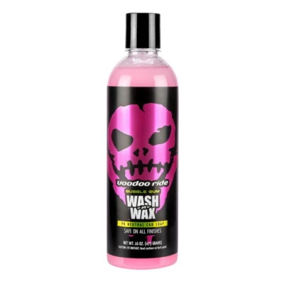 16oz Voodoo Ride Car Wash Soap Pink Bubble Gum Scented Foam Carnauba Wax Shine
