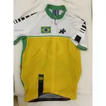 ASSOS 短䄂車衣 BRASIL 黃綠白色 L號 自行車衣