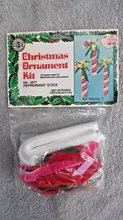 Walco Holiday Beaded & Sequin Ornament Craft Kit Peppermint Stick Candy Cane NEW