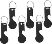 DIYEAH 6Pcs Hanging Token Keyring Bottle Opener for Shopping Trolleys Keychain Pendant Convenient Remover for Everyday Use Present for