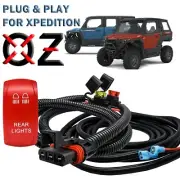 10' Pulse Busbar Plug Wire Harness Kit Red Rocker Switch for Rear Lights XP ADV