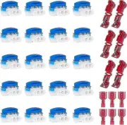 2024 20 Pcs Waterproof Wire Connectors For Flymo Husqvarna Robotic Lawn Mowers, 12 Pcs Connection Terminals