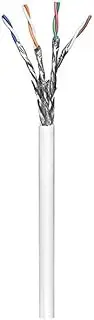 Goobay 94224 CAT 6 S/FTP (PiMF) Network Cable, 305m - High-Speed Ethernet, White