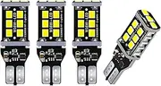 Szwaldaper 4x T15 W16W LED Bulbs Reverse Lights 2835SMD Car LED Back Up Rear Lamp, for BMW, 5 Series E60 E61 F10 F11 F07, for MINI, Cooper LED Footwell Lamps