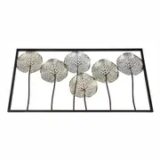 Large Metal Wall Art 100cm Dandelion Framed Hanging Home Decor Flower Sculpture
