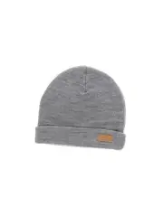 Four Seam Cuffed Beanie Unisex Light Grey Thick Warm Knit Winter Hat by Back 40