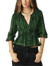 ba & sh Chili Peplum Shirt