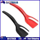 AU 2 in 1 Non Stick Grip Food Flip Fried Egg Tong Toast Bread Pancake Spatula
