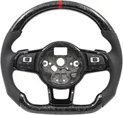 Forged Carbon Car Steering Wheel Compatible For Golf MK7 MK6 MK5 MK4 Compatible For Passat And Jetta Compatible For Touareg Phaeton(With button style)