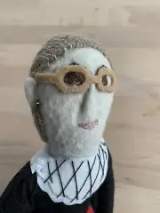 Wool Justice Ruth Bader Ginsburg Doll The NOTORIOUS RBG Handmade Felt NEW 13”