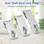 Burglar-proof Stainless Steel Door Clasp Lock Padlock Hasp Shed Latch Gate Bolt