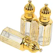 Outanaya 6 Pcs Essential Oil Bottling Perfume Bottles Essential Roller Essential Oil Dropper Bottle Gold Perfume Bottle Empty Bottles Travel Perfume Dispenser Perfume Roller Bottles Glass