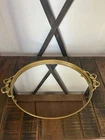 Target Bullseye Playground Gold Coquette Bow Mirror Glass Tray Shabby Chic NEW