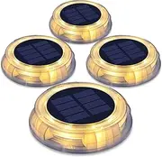 eLEDing Solar Powered 4-Lights White Deco LED Garden Pool Porch Waterproof Light