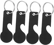 OSALADI 4Pcs Portable Trolley Token Keychain Shopping Cart Remover for Easy Use Keyring Coin for Supermarkets Practical Daily Life Accessory
