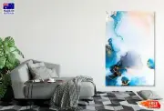 Blue & Gold Liquid Abstract Art Wall Canvas Home Decor Australian Made Quality