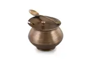 Antique Brass Ghee Pot with Tin Coating