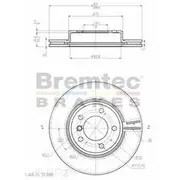 Bremtec Euro-Line GeoZinc Coated Brake Rotor - BDR13830EL