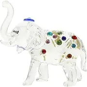 CORHAD Crystal Elephant Statue Elegant Decor for Home Chic Transparent Adornment with Eyes for Living Bedroom Office and More Design for Lasting Use