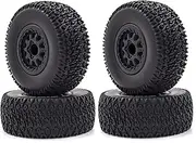 RC Crawler Rubber Tires RC Car Tires 4pcs 12mm Hex Replacement for 1/10 Traxxas Slash RC Short Course Truck