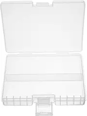 SEWACC Battery Storage Box Durable Transparent Organizer for Aaa Batteries Compact Portable for Home Travel Keeps Batteries Secure and Easily Visible