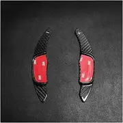 Car Steering Wheel Shift Paddles for Passat B8 T-ROC Rline T&iguan Rline 2016+ Car Steering Wheel DSG Shifter Extension Real Carbon Shift Paddle HTEOPOEKFR(Black)
