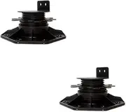 2Pcs Adjustable Deck Support, Joist Support Pedestals,Floor Support Pedestals, Floating Deck Kit with Screws,Adjustment Raising from 2.36-5.51inch.