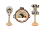 Kaper Kidz - CALM & BREEZY HEDGEHOG WOODEN 3PCS MUSICAL MUSICAL GIFT SET WOODEN BABY MUSICAL TOY
