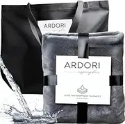 Waterproof Blanket for Bed Intimacy (Gray, King 82x82) Absorbent, Leakproof Fleece Protector for Couples, Water Proof and Stain Resistant, Lovers Large Plush Throw Blankets, Soft Repellant Top Cover