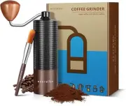 ECORELAX Manual Coffee Grinder - Precision Grinding, Portable, Durable Black
