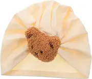 [VALICLUD] Hat Cotton Cap with Adorable Little for Comfortable Fit for Headwear Present for Boys Beige
