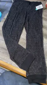 Girls Sz 14/16 Xl Danskin Now Black Sparkly Light Weight Cheer Dance Gymnastics