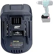 Fohoa DM18M Battery Adapter for Dewalt 20V & Milwaukee M18, Convert to Makita 18V BL1830/1850, USB Charging, 18V Output