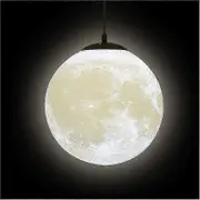 3D Moon Chandelier-Moon Ceiling Chandelier Moon Ceiling Light Planet Pendant Light Fixture Moon Restaurant Bar Home Children's Room LED Chandelier(Bul