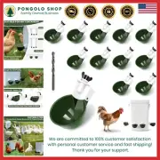 Chicken Waterer Cups 12pcs Plastic Automatic Filling Feeder for Poultry, Wast...