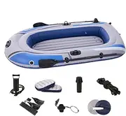 Inflatable Fishing Boat - Foldable Blow Up Kayak,3 Persons Inflatable Raft Boat with Panel Paddle and Air Pump, for Fishing and Angling
