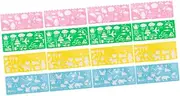 CORHAD 25pcs Cartoon Painting Templates Sturdy DIY Drawing Stencils for Crafts Scrapbooking and School Projects Random Color for Creative Fun and Imagination Random Color