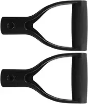 UPKOCH 2pcs Plastic D-Shaped Handle for Shovels: 34mm Inner Diameter Grips for Spade - Winter Snow Shovel Garden Tool Maintenance Parts