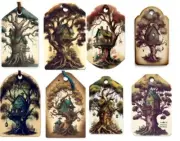 Treehouse Magical Junk Journal Tags Scrapbook USA