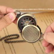 Antique Style Unique Turntable Capping Hand-Winding Mechanical Pocket Watch Gift