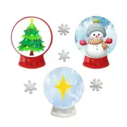 Holiday Snow Globe Button Set - Christmas Craft Sew Scrap - Shelly's Buttons