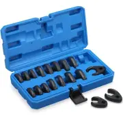 Drive Crowfoot Flare Nut Wrench Set18Piece Chrome Vanadium Steel Crows foot Wren